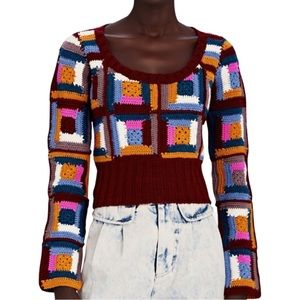 Sea crochet Camryn sweater. NWT